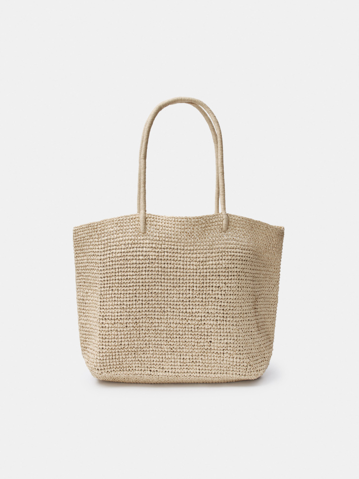 Плетеная сумка Sela из рафии, бежевый, арт. 54726