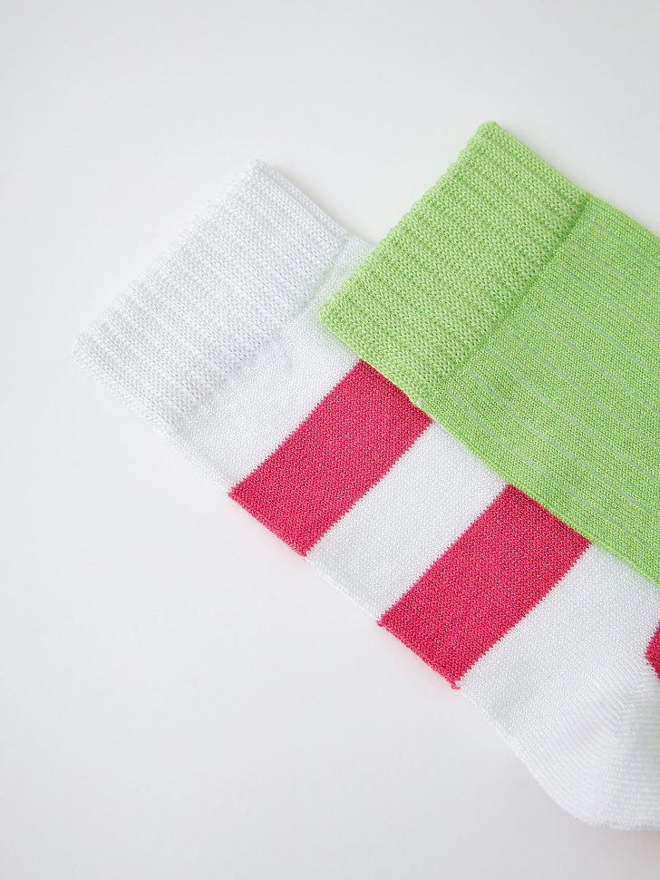 Набор из 2 пар носков для девочки (сиреневый, 22-23) sela 4680168350290 - фото 2