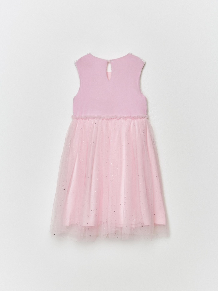 платье с юбкой из блестящей сетки для девочек из россии вид сбоку