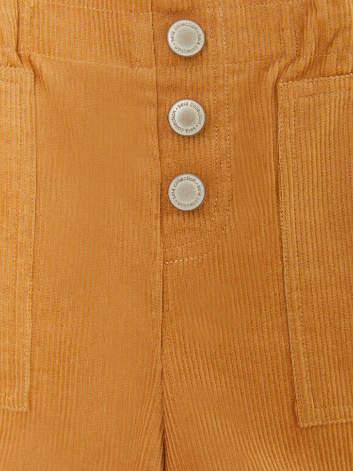 Вельветовые шорты для девочек (бежевый, 116/ 6-7 YEARS) от Sela