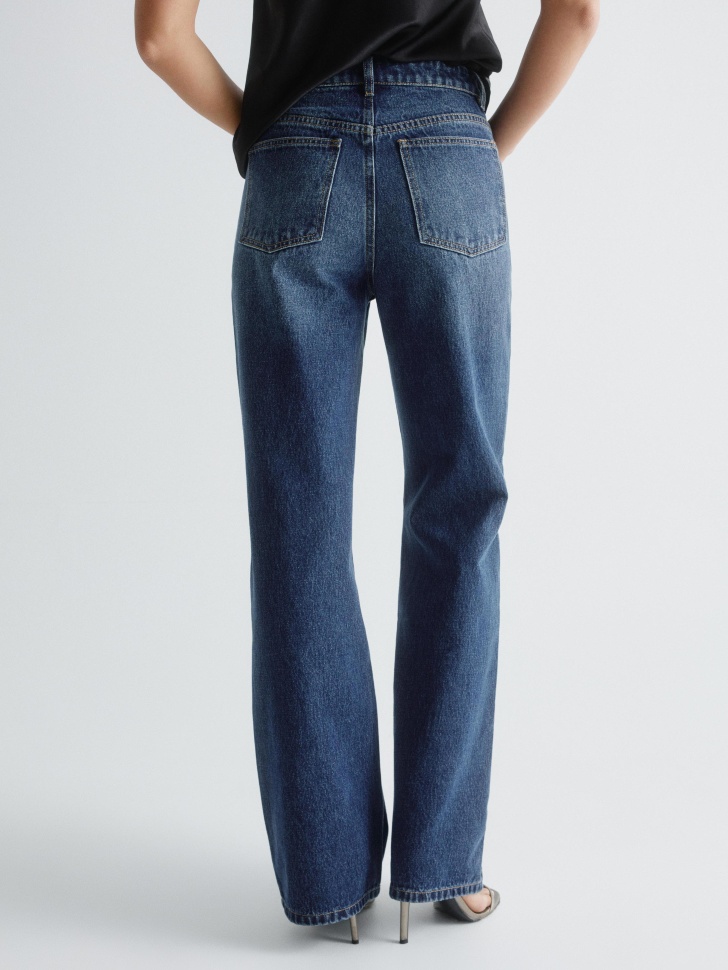 джинсы straight с декором из камней 4610517373298 купить с доставкой