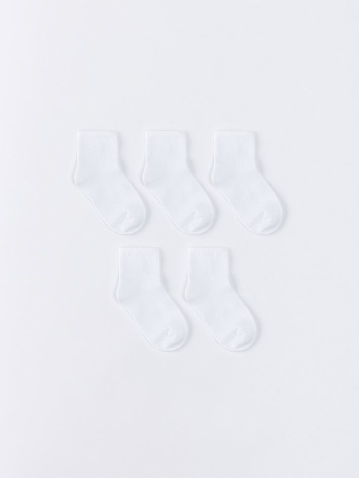 Набор детских носков Sela (5 пар), белый, арт. 35102