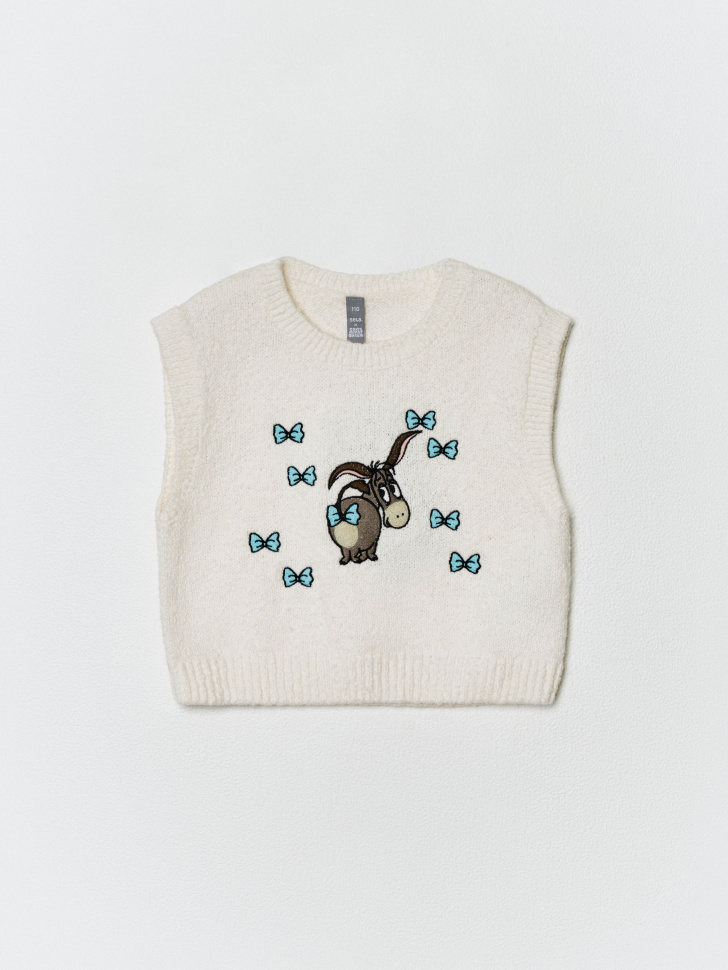 вязаный жилет для девочек  x союзмультфильм из россии вид сбоку