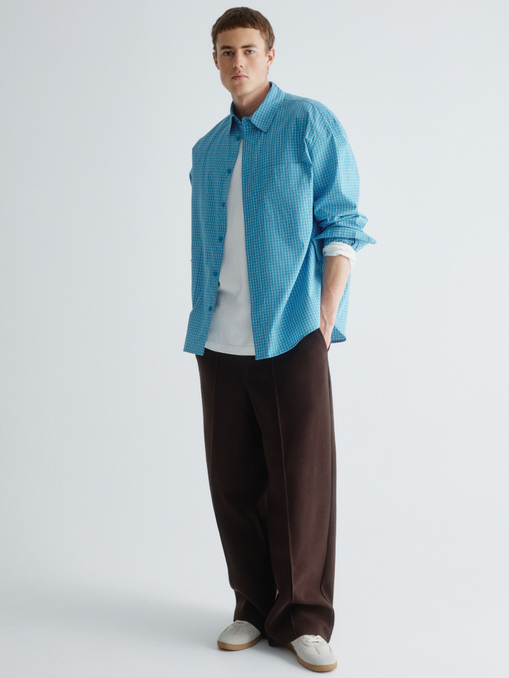 хлопковая рубашка в клетку 4610517129987 по акции