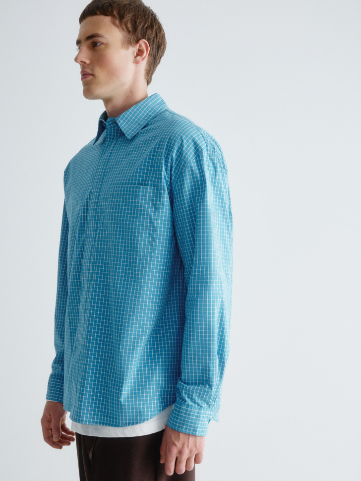 хлопковая рубашка в клетку 4610517129987 купить с доставкой