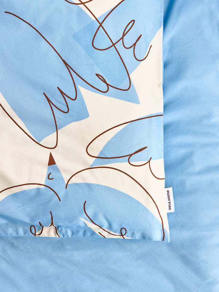 комплект детского постельного белья без простыни 1,5 спальный 140х200 см от бренда sela вид слева