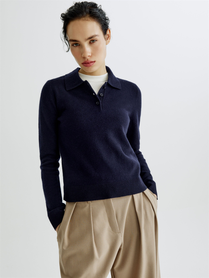 Джемпер-поло Sela из шерсти, арт. 38503