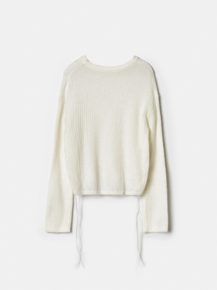 джемпер с содержанием шерсти для девочек от бренда sela вид слева