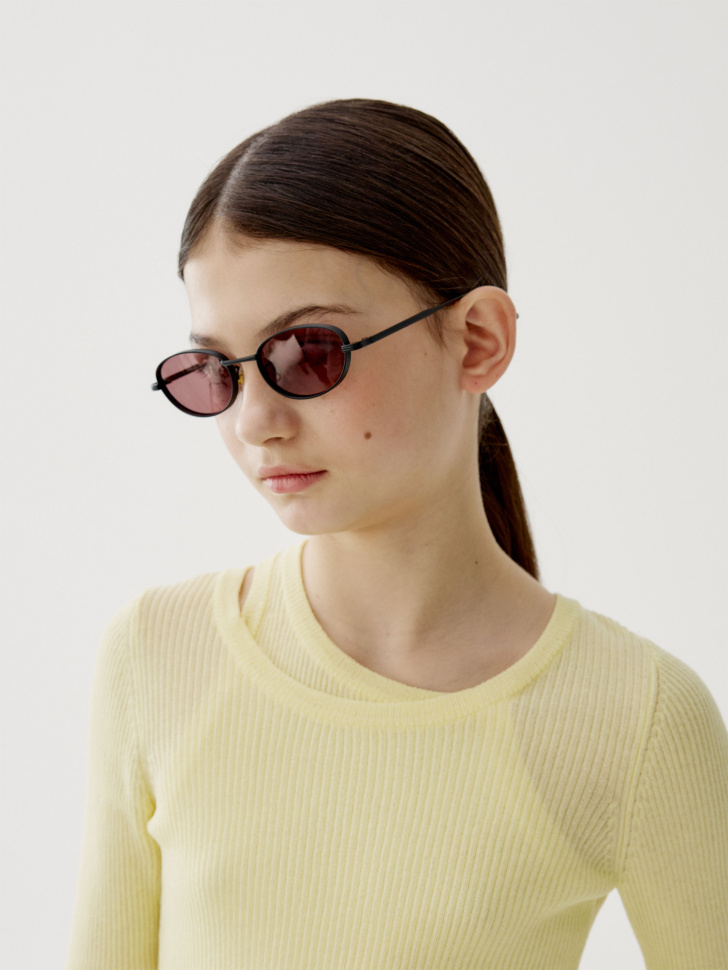 

Солнцезащитные очки в овальной оправе для девочек, SL6804262706