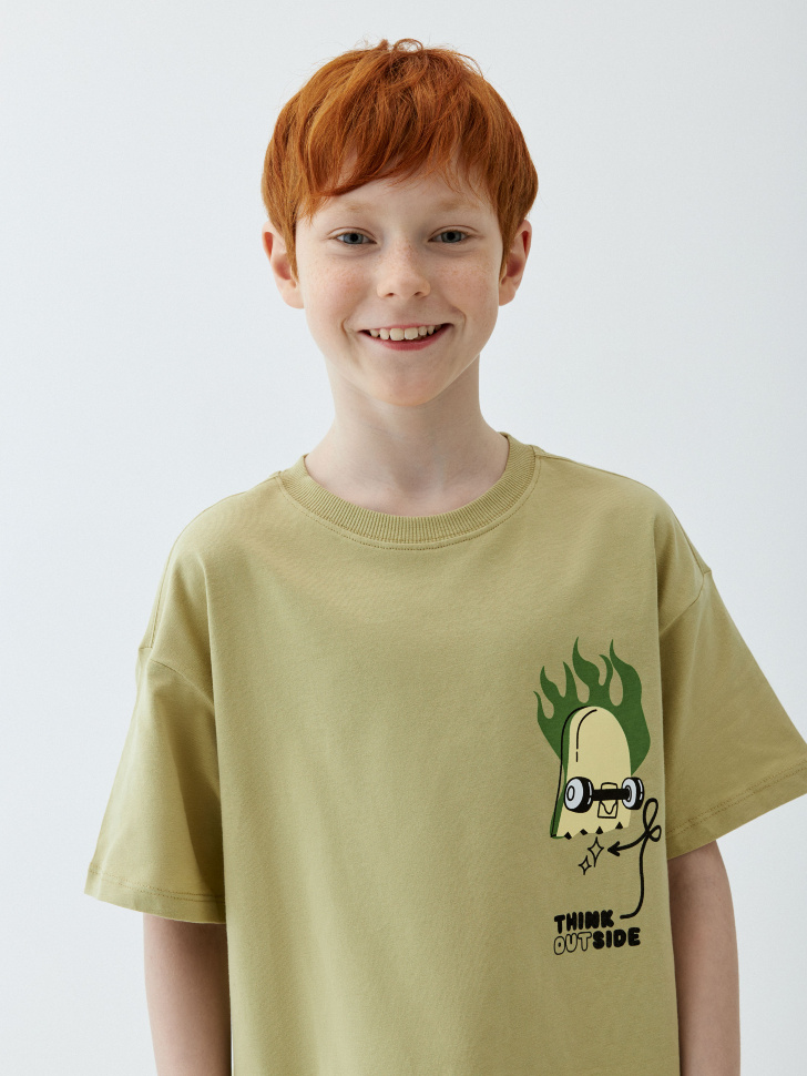 

Футболка оверсайз с принтом детская