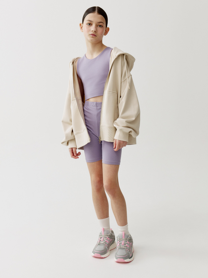 укороченный топ для девочек от бренда sela вид слева