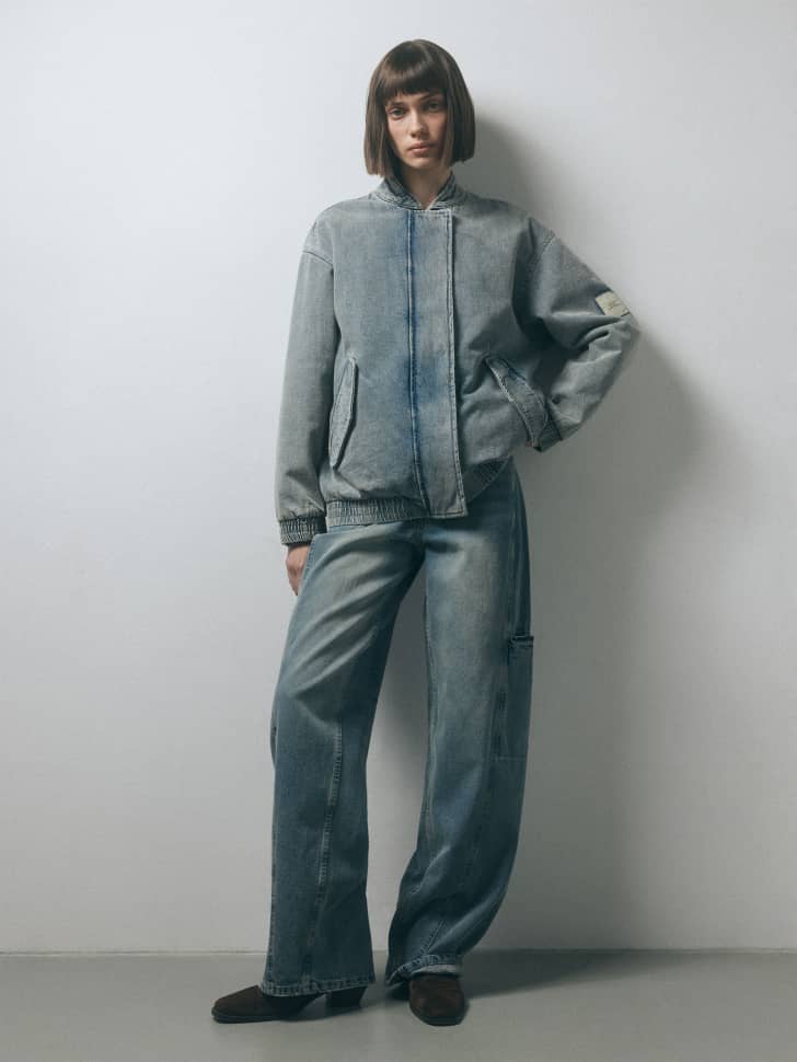 

Джинсы Wide Leg с винтажной стиркой