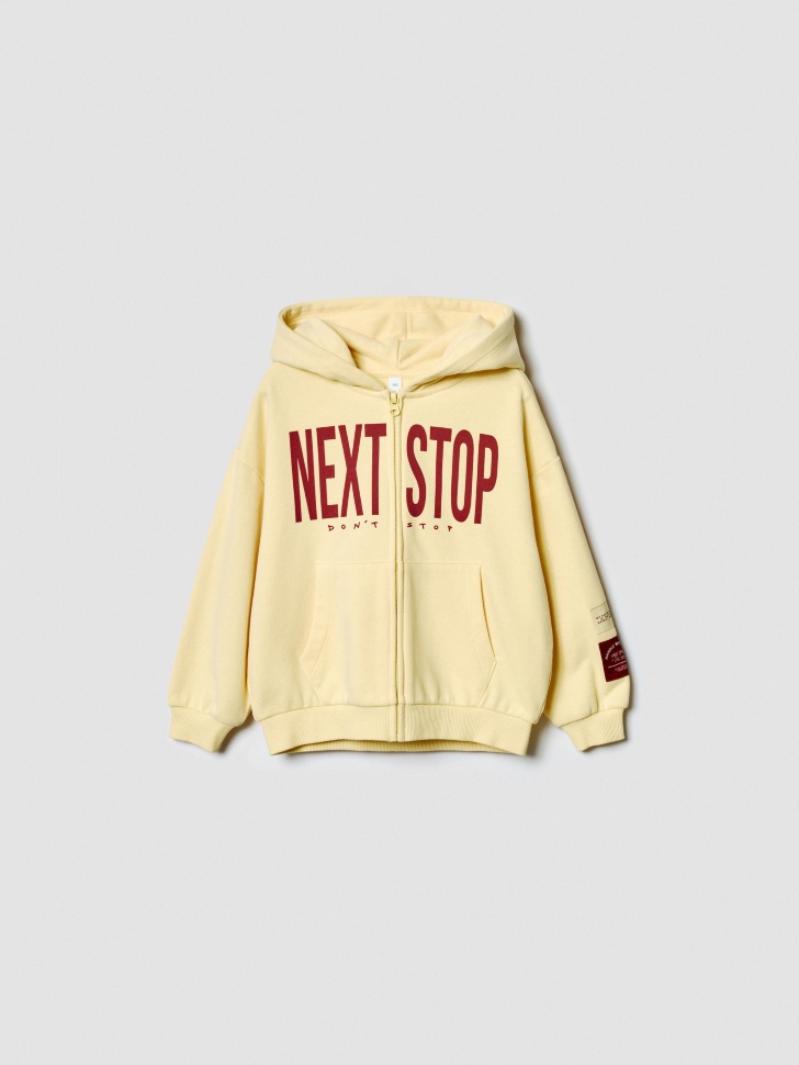 толстовка на молнии с принтом для детей из россии вид сбоку