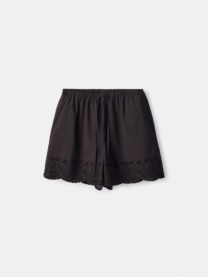 Шорты женские Sela с вышивкой, черный, арт. 54850