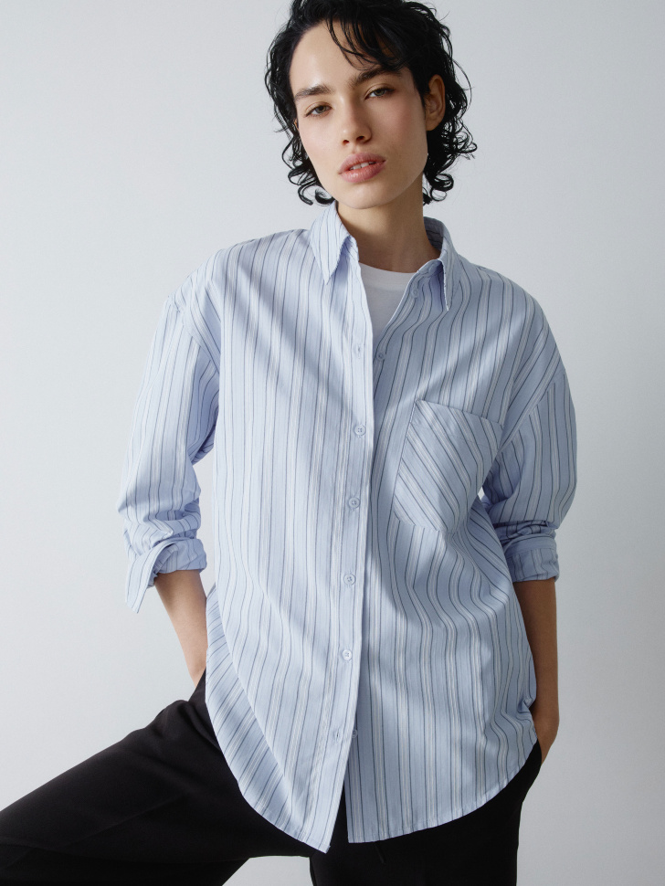 рубашка оверсайз в полоску 4610517206039 по низкой цене