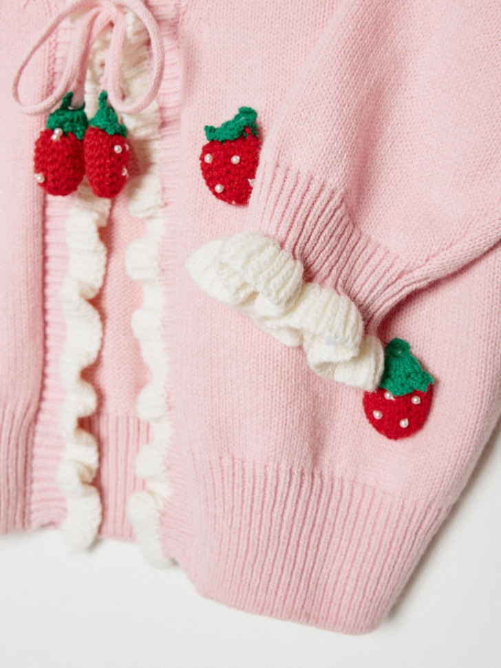 кардиган с аппликацией для девочек 4610517180704 по низкой цене