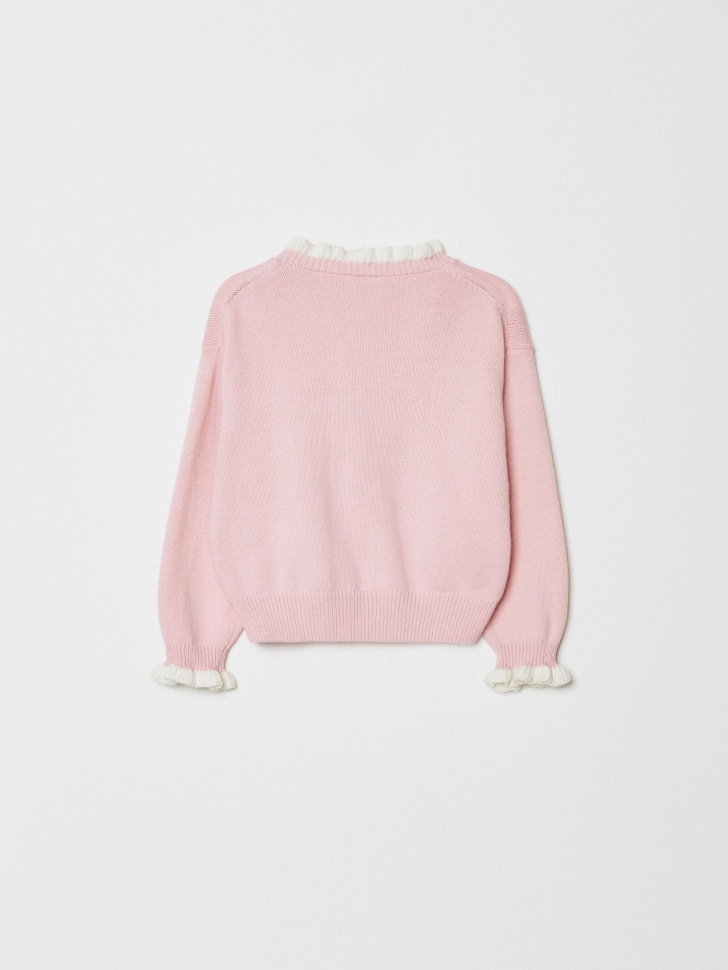 кардиган с аппликацией для девочек 4610517180704 со скидкой