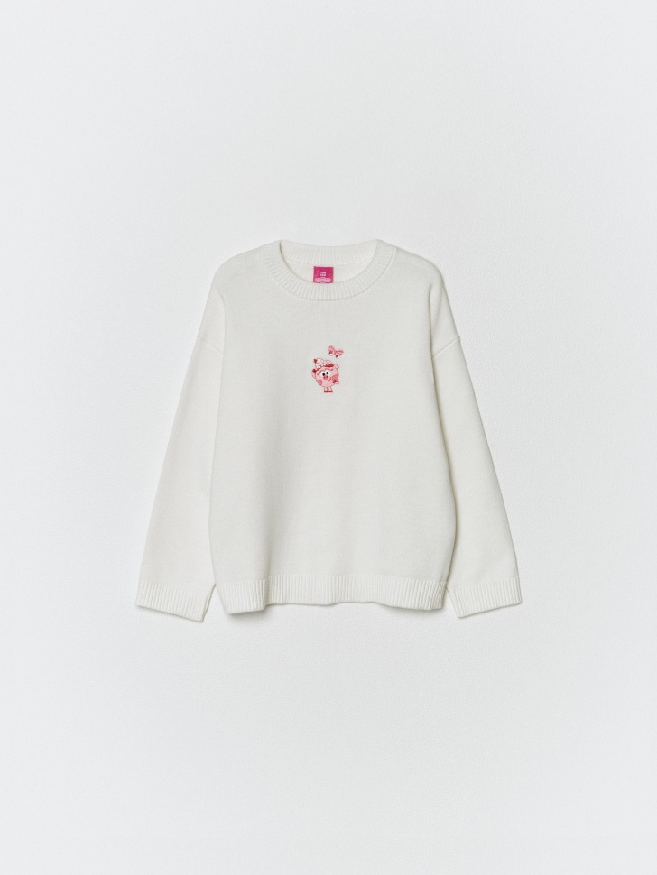 вязаный джемпер для девочек  x смешарики по цене 2599 руб вид справа