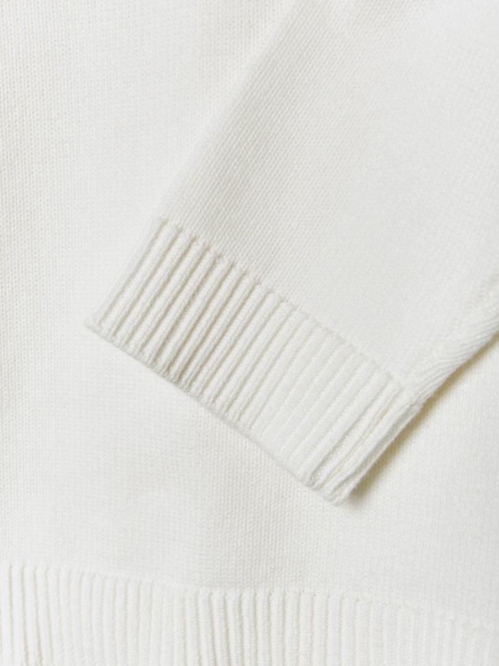 вязаный джемпер для девочек  x смешарики из хлопка спереди