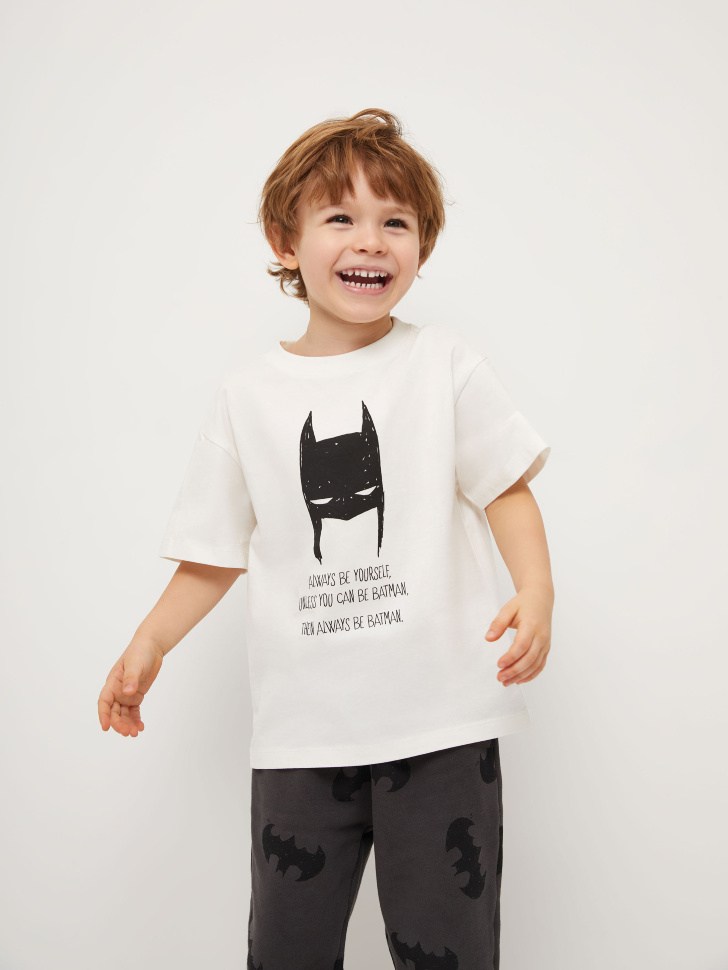 

Футболка с принтом Batman для мальчиков, Белый