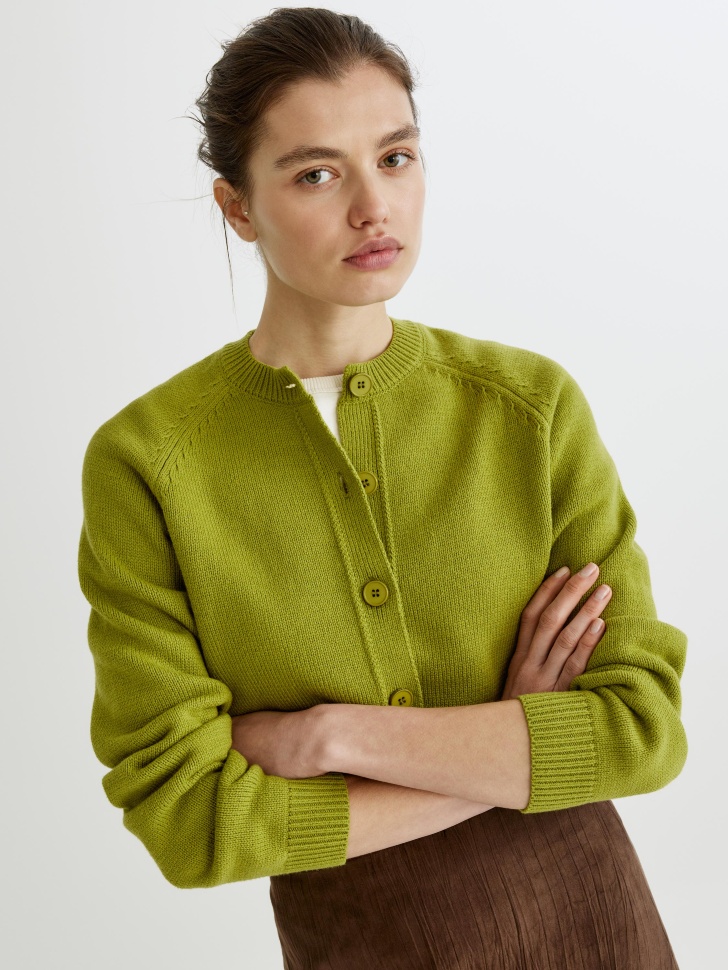 Вязаный укороченный кардиган SELA, арт. 36482