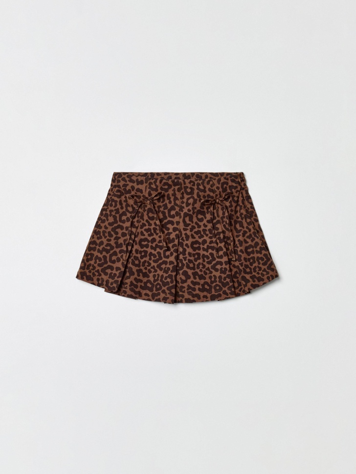 Леопардовые юбка-шорты Sela с бантиками, арт. 36997