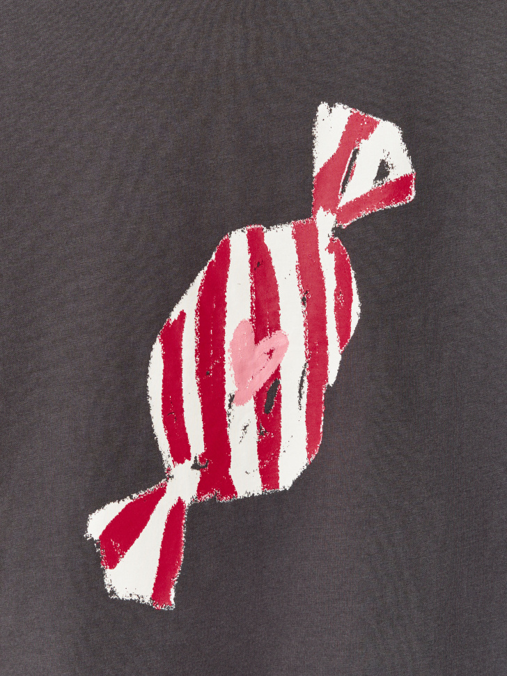 лонгслив с принтом для девочек из россии вид сбоку