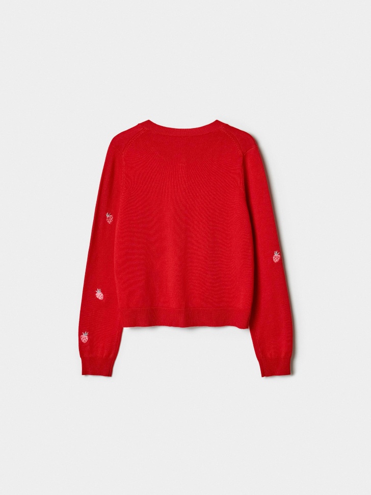 кардиган с вышивкой для девочек из россии вид сбоку