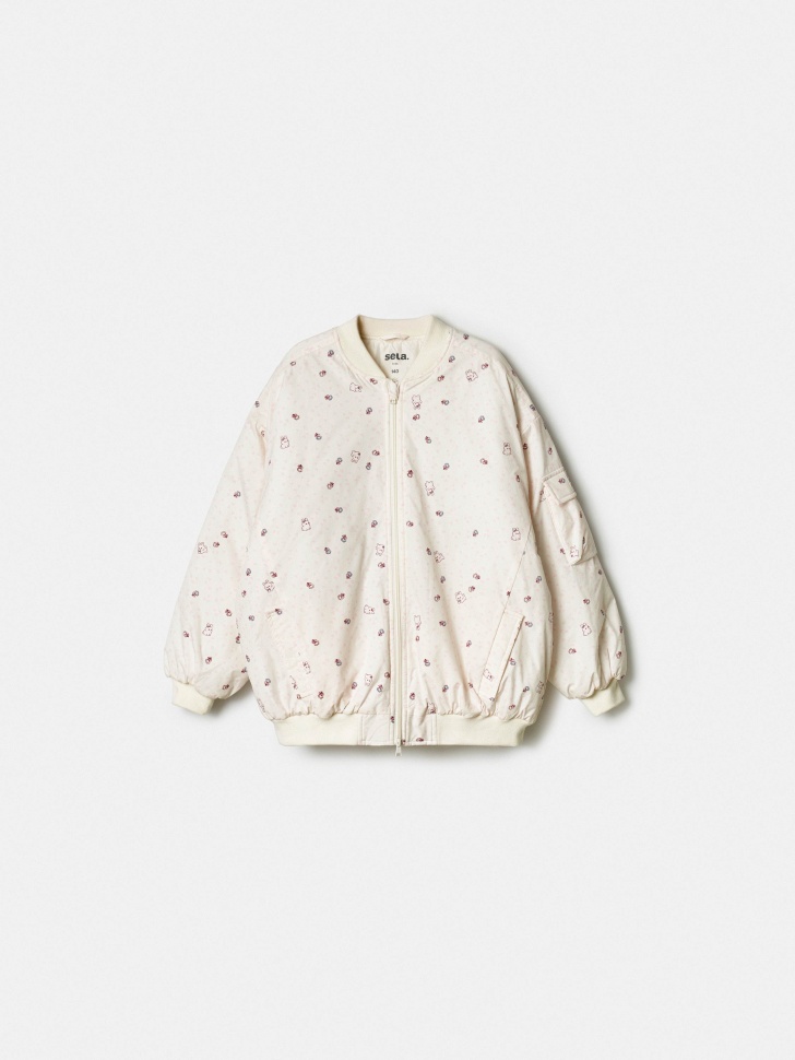 Бомбер SELA оверсайз с принтом для девочек, арт. 38472