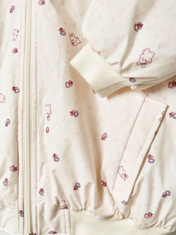 бомбер оверсайз с принтом для девочек по цене 4299 руб вид справа