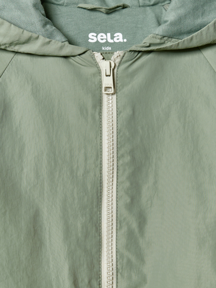 ветровка с капюшоном детская из россии вид сбоку