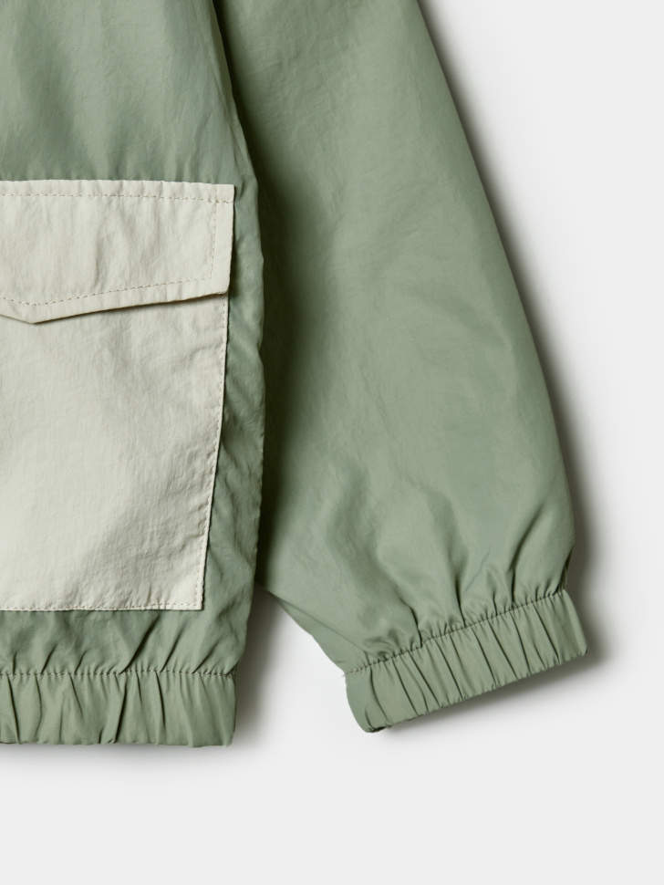 ветровка с капюшоном детская из трикотажа спереди