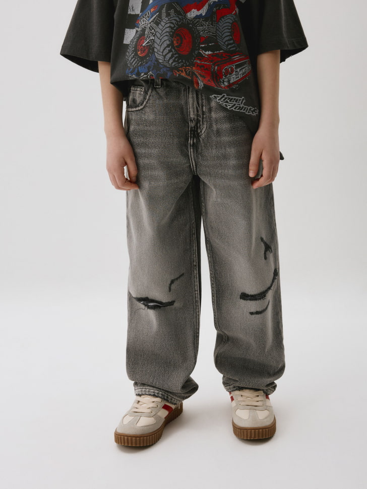 Рваные джинсы Loose Fit для мальчиков