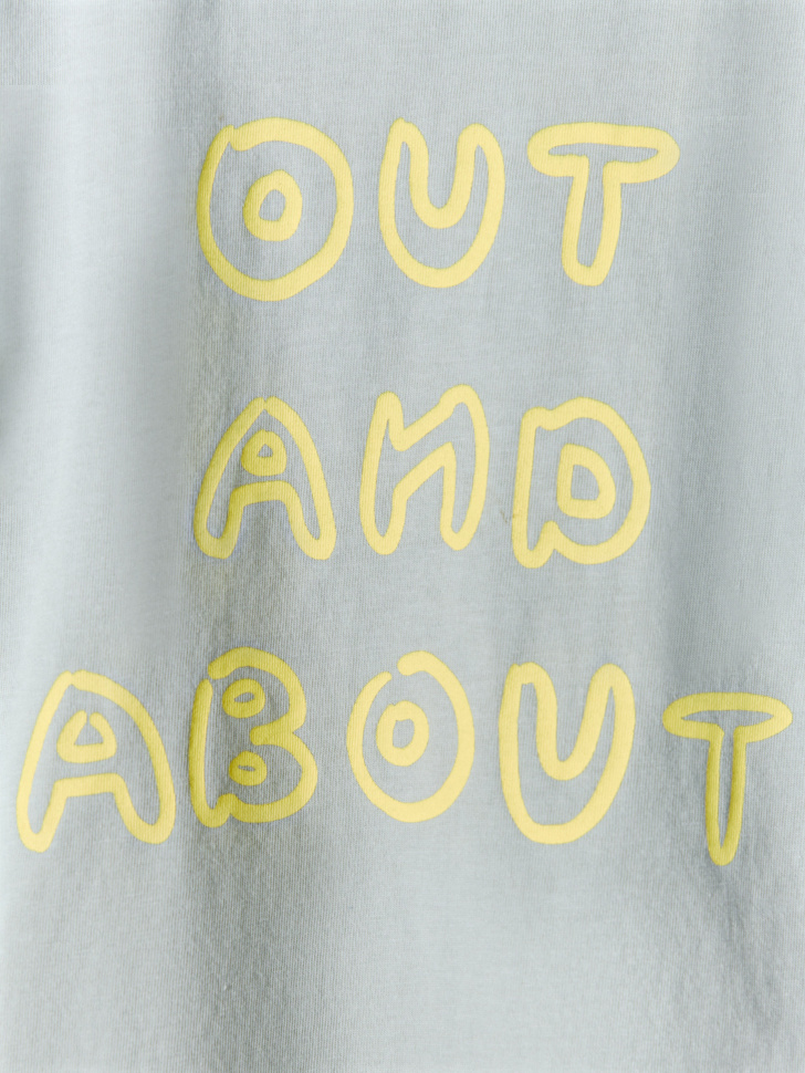 футболка с принтом для мальчиков из хлопка спереди