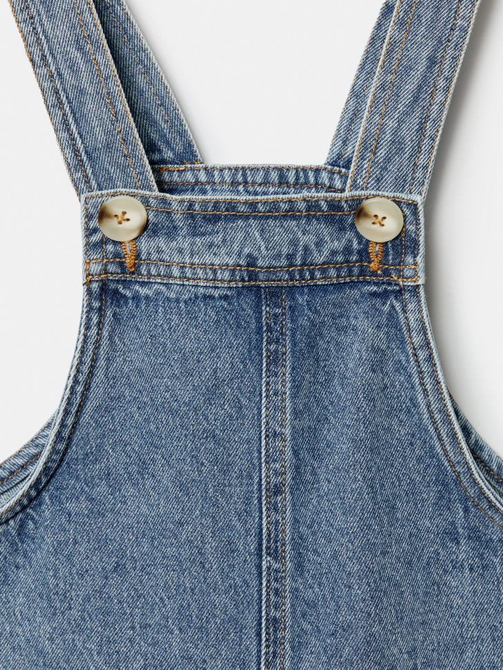 джинсовый комбинезон для девочек из россии вид сбоку