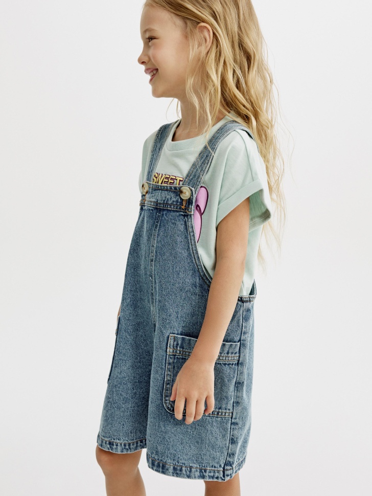 джинсовый комбинезон для девочек 4610517886101 фотография