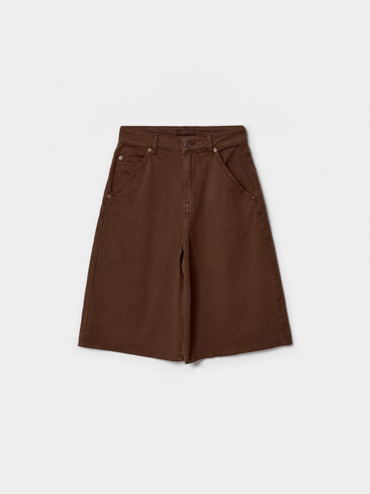 Джинсовые шорты-бермуды SELA, коричневый, арт. 50461