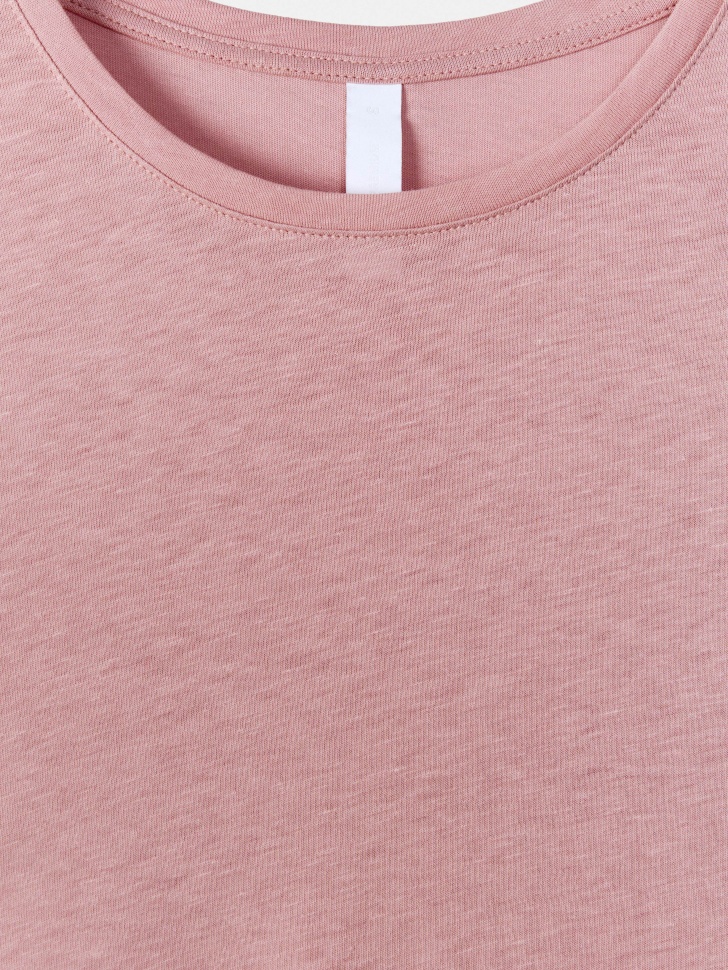 футболка из смесового лиоцелла и хлопка от бренда sela вид слева