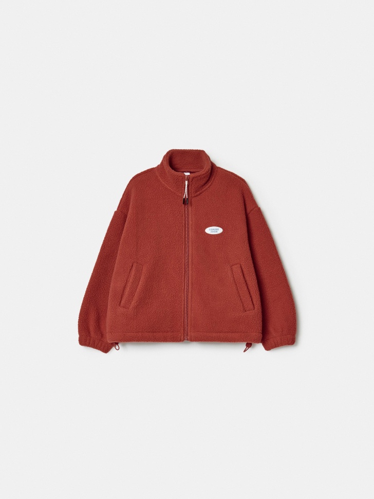 флисовая толстовка с патчем детская из россии вид сбоку