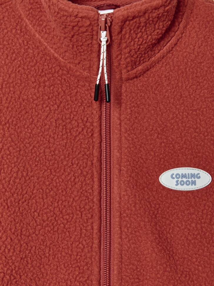 флисовая толстовка с патчем детская из флиса спереди