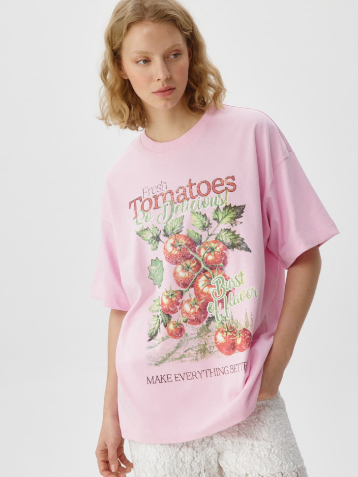 

Футболка оверсайз с принтом