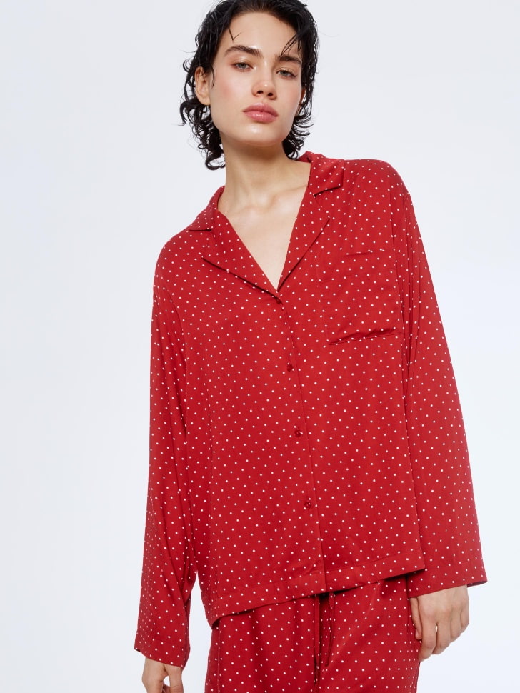 пижама с принтом в горошек из вискозы 4680798799070 по акции