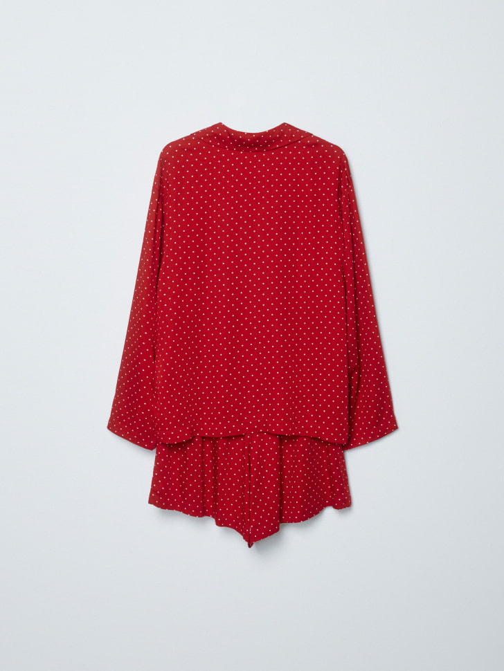 пижама с принтом в горошек из вискозы 4680798799070 на официальном сайте