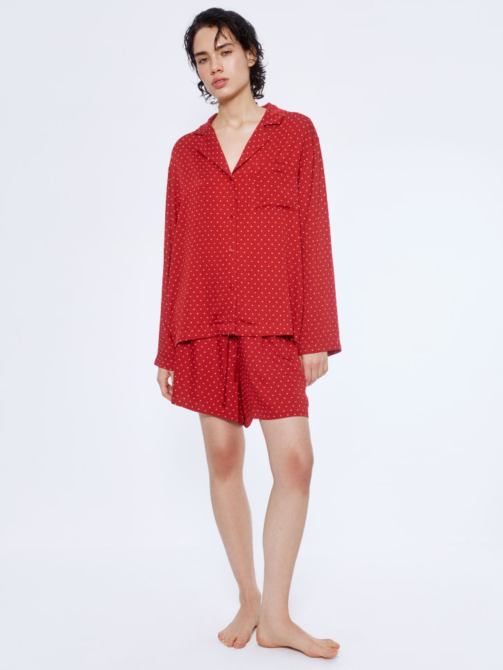 пижама с принтом в горошек из вискозы 4680798799070 оригинал