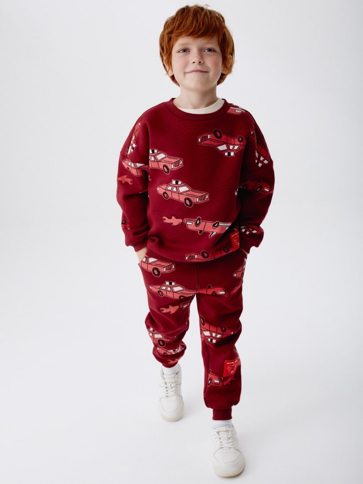 свитшот с новогодним принтом для мальчиков 4680798758473 по акции