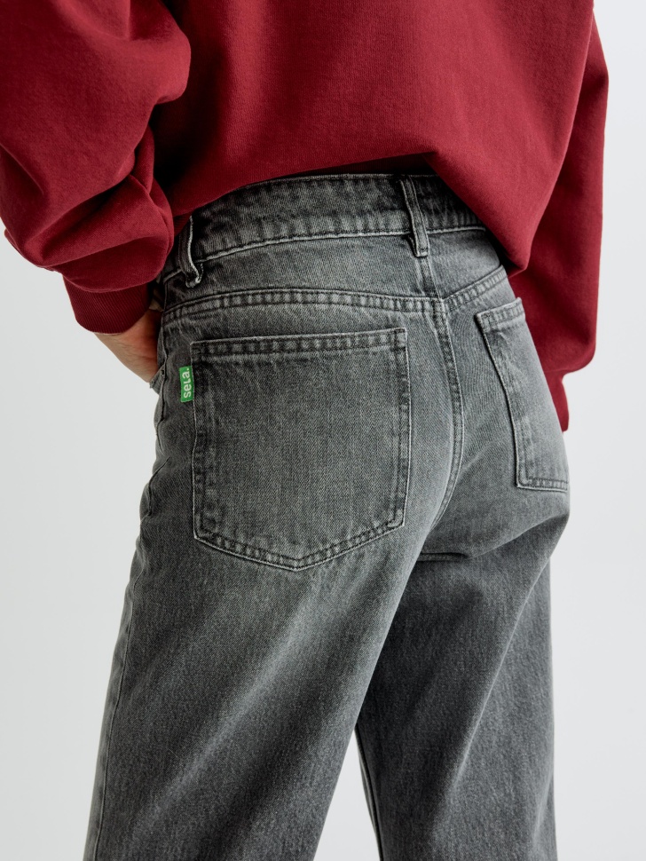 прямые джинсы 403 с высокой посадкой из денима спереди