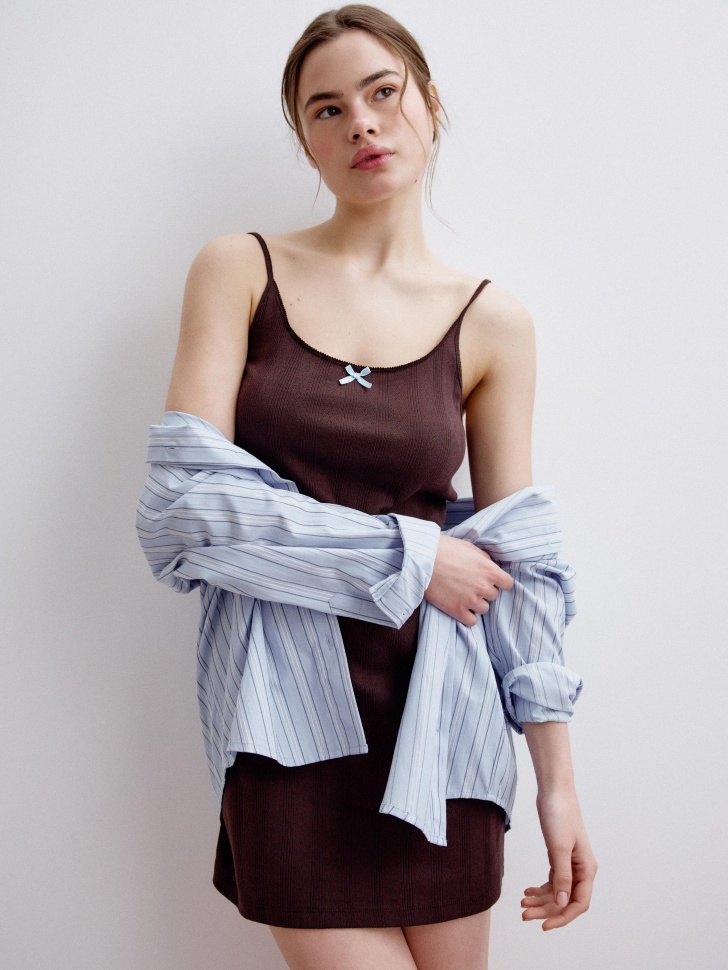 домашняя сорочка из трикотажа с рельефным узором 4610517329141 на официальном сайте