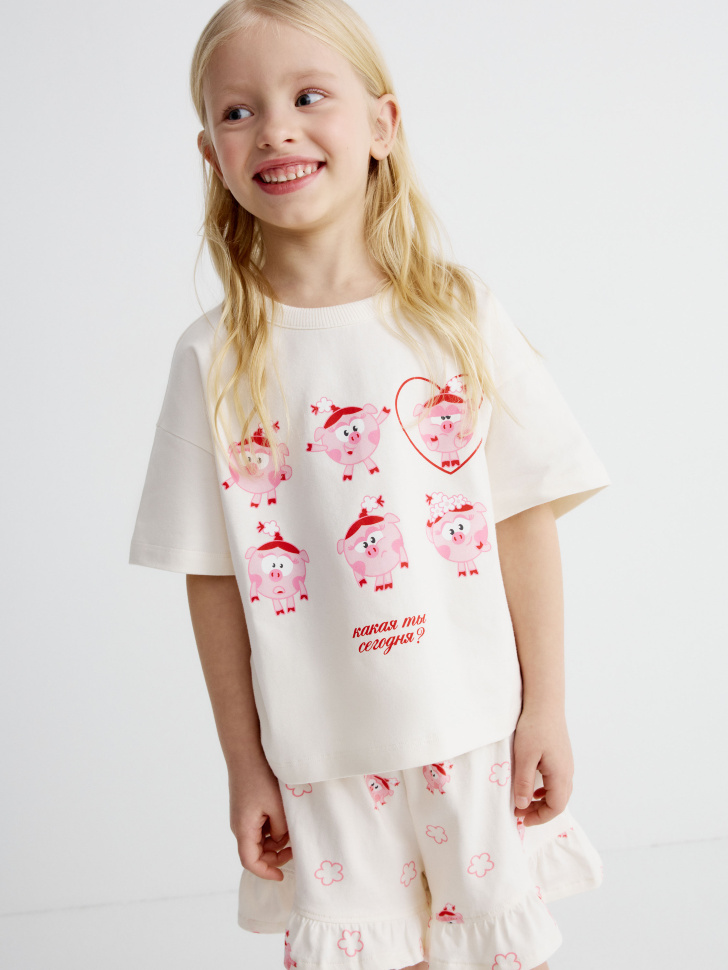 Пижама для девочек SELA x Смешарики, арт. 32317