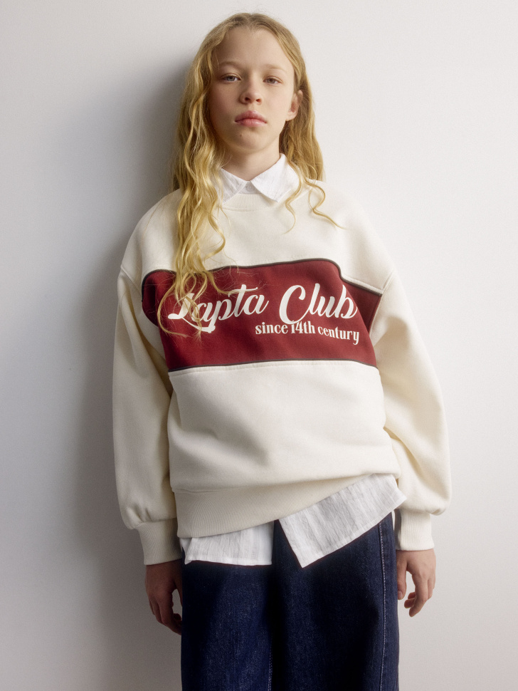 Свитшот Sela с принтом для девочек, арт. 34341