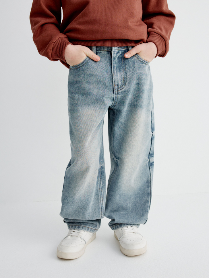 джинсы baggy для мальчиков от бренда sela вид слева